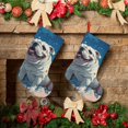 thumbnail image 6 of KLL Starry Sky Cloud Bulldog for 18" Christmas Stocking Snowman Xmas Stocking Holiday Christmas Decoration Gifts for Family Kids, 6 of 8