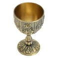 thumbnail image 2 of Metal Wine Cup, Flower Pattern Multi Purpose Exquisite Workmanship Metal Embossed Wine Cup  For Gifts Gold,Silver,Bronze, 2 of 8