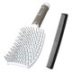 thumbnail image 4 of Peine de madera de dientes anchos para desenredar el cabello rizado con acabado antiestático y masajeador del cuero cabelludo., 4 of 4