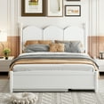thumbnail image 2 of Queen Size Platform Bed In White With Twin Xl Trundle And 2 Spacious Storage Drawers - Maximize Bedroom Space Generous Underwear Enhance Your Lingerie, 2 of 7