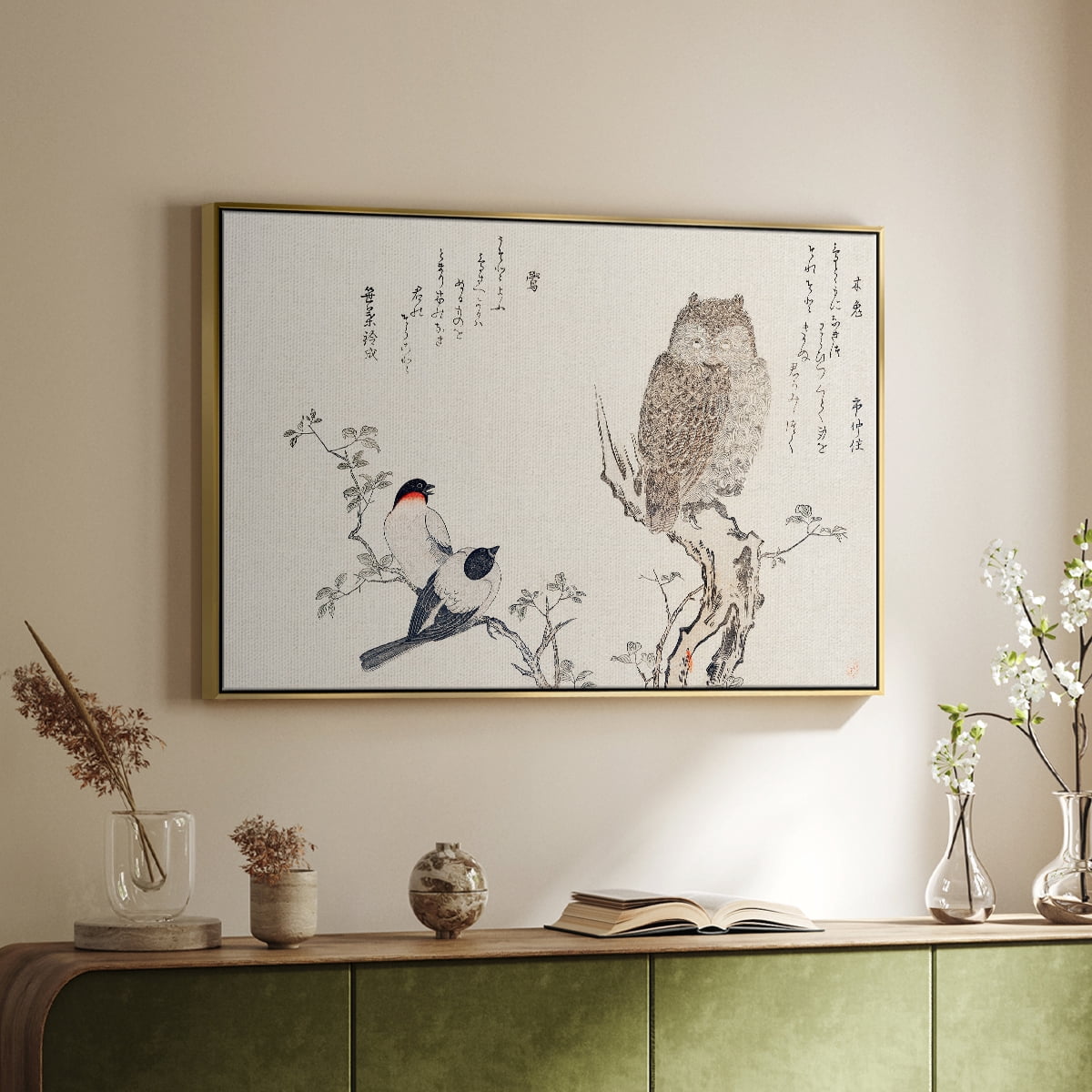 Vintage Landscape-CCXCIX By Wexford Home Framed in Gold Wood Gallery Wrapped Canvas 25 in. x 37 in.