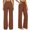 A1 Brown, variant on Women Cotton Linen Pants 2026 Spring Summer Gauze High Waisted Button Up Straight Leg Trousers Beach Casual Vacation Pant Black S