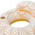 thumbnail image 4 of H2OGO! Comfort Plush Deluxe Swim Tube 46.5" x 46"  - Bestway,  Yellow & White, Inflatable Water Float, Built-In Cupholder,, Comfortable Pillow, 2 Way Valve Easy Inflate & Deflate, 4 of 9