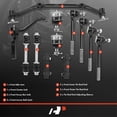 thumbnail image 2 of A-Premium 12Pcs Front Suspension Kit, Lower Ball Joint Inner Outer Tie Rod End Sway Bar Links Idler Arm, Compatible with Chevrolet Blazer 96-05, S10 96-03, GMC Jimmy 96-01, Sonoma 96-03, RWD, 2 of 9