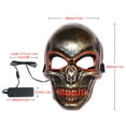 thumbnail image 4 of Halloween LED Mask Purge Masks with Lighten EL Wires Scary Light Up Cosplay Costume Mask Battery-operated Glowing Creepy Skull Mask Copper, 4 of 8