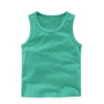 thumbnail image 5 of BOBOGOJP Toddler Baby Boy's Sleeveless Tank Tops Kids Girls Summer Basic Cami Shirts Cotton Athletic Undershirts T-Shirts Vest(Green,3-4 Years), 5 of 5