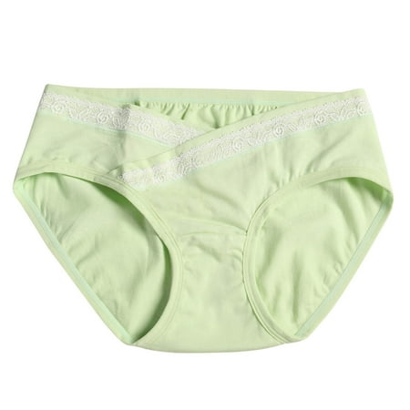 

Hesxuno Womens Underwear Seamless Womens Lace Low Waist Abdomen Support Seamless V-Shaped Maternity Underwear