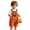 Orange, variant on CAIVO Halloween Pumpkin Patchwork Striped Romper With Pockets For Boys Girls Casual Style Sleeveless Strap One-Pieces For Toddlers And Children Playwear