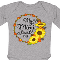 thumbnail image 4 of Inktastic My Mimi Loves Me with Sunflower Wreath Boys or Girls Long Sleeve Baby Bodysuit, 4 of 5