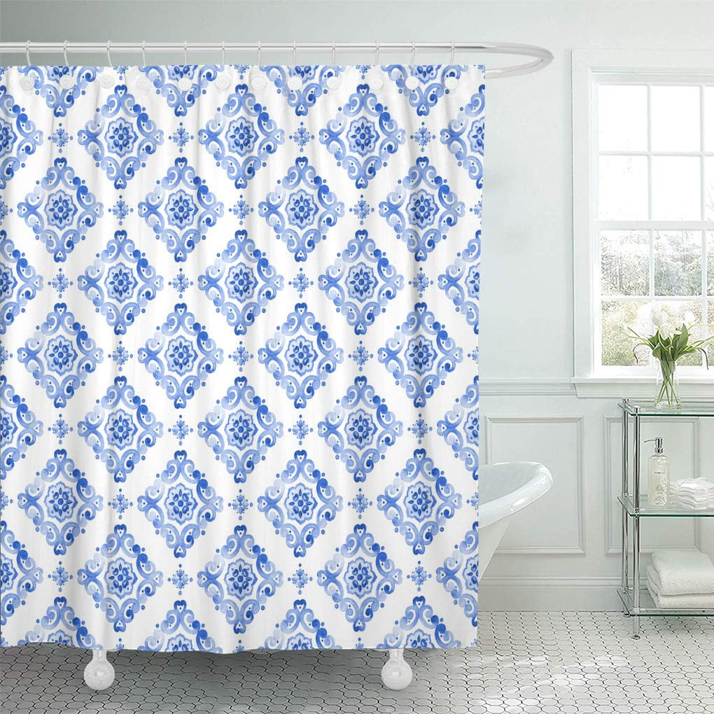 royal blue shower curtain