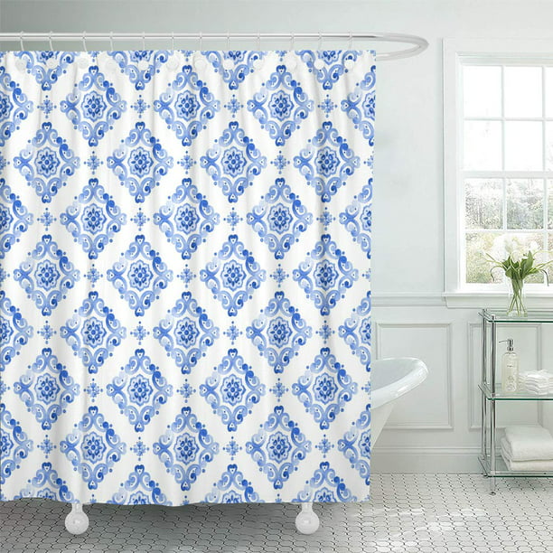 royal blue shower curtains and bathroom sets
