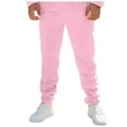 thumbnail image 2 of JTieacloth Mens Casual Pants Men And Women Autumn And Winter Leisure Solid Color Pants Trousers Pink, 2 of 5
