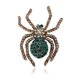 thumbnail image 1 of Broche de araña gótica con diamantes de imitación verdes, 1 of 4