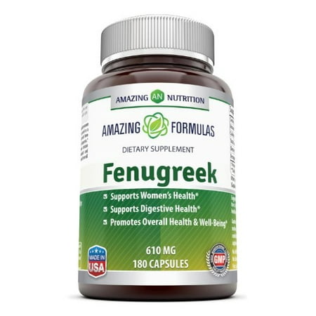 Amazing Formulas Fenugreek 610 Mg 180 Capsules (Best Fenugreek Capsules For Breast Milk)