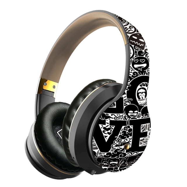 Auriculares Bluetooth 5.0 Injueey Cancelación de ruido Oro negro