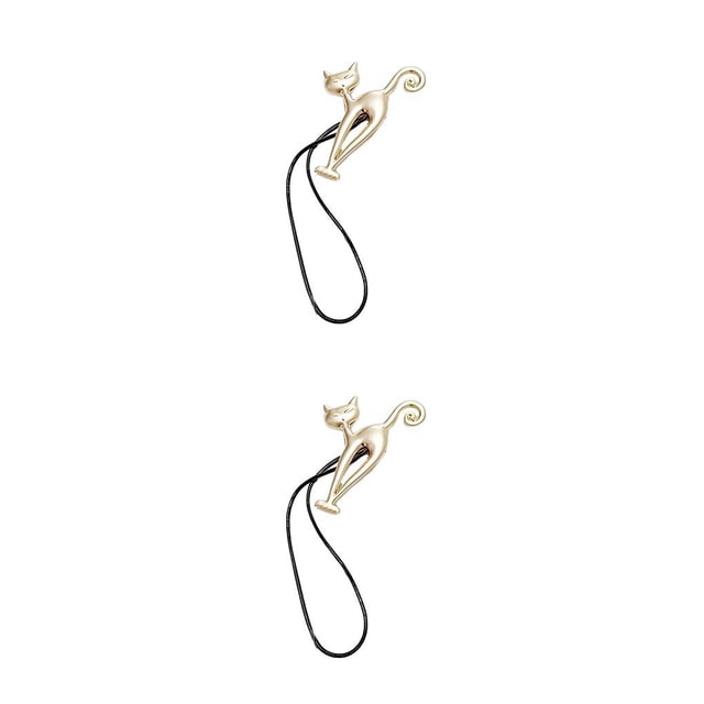 Bewildely Cortina en forma de gato Tiebacks Multifuncional Pequeña hebilla Conveniente Ligereza Colgando Cinturones Clips Hotel Type1 NO1
