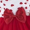thumbnail image 4 of SUYOLL Toddler Girls Outfits Sets Cute Heart Print Bow Long Sleeve Dress with Headband Casual Beach Party Summer Fall Outfit Boho Dresses, 4 of 6
