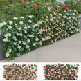 thumbnail image 6 of CHENGSI for Expandable Wood Trellis with Artificial Flowers and Leaves, Decorative Garden Wall Fence for Balcony, Courtyard, Stairs, Home Decor, Privacy Screen, 40cm Height, 6 of 6