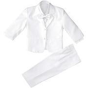 Angle View: Toddler and Infants Boys White Tuxedo with No Tail