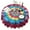 Colorful Rainbow Tie-1, variant on Blue Tie Dye Mandala Pattern Round Tablecloth 60"x60",Wrinkle Wipeable Table Cloth for Kitchen Dining Room Picnic Patio Party