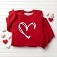 thumbnail image 5 of Womens Valentine Love Print Sweatshirt - Cute Graphic Round Neck Pullover, Casual Long Sleeve Loose Fit Top, Romantic Couple Matching 2026 Gift, 5 of 5