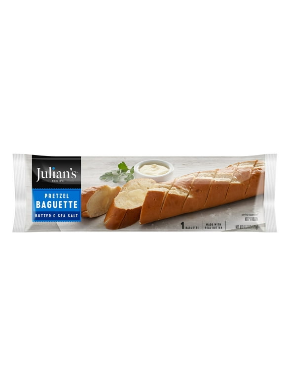 Julians Recipe Butter & Sea Salt Pretzel Baguette, 6.18 oz, Shelf-Stable, Single Pack