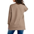 thumbnail image 6 of SHINE UP Sweatshirt for Women Long Sleeve Crewneck Tops Oversized Casual Pullover Shirts with Side Zipper, 6 of 8