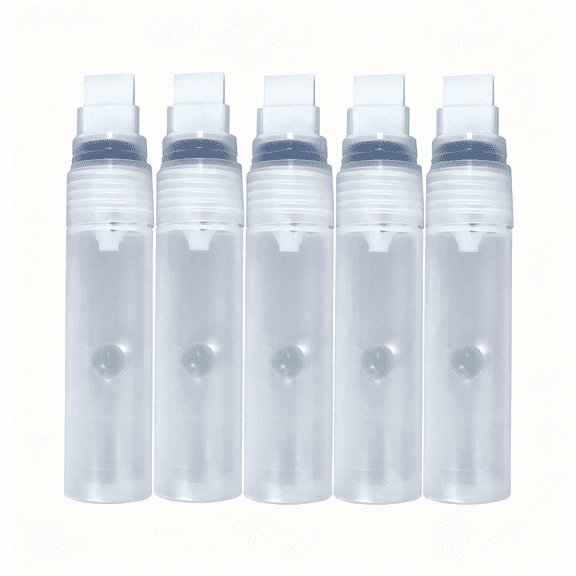 CCOCC Large Paint Empty Markers 5 Pack,15Mm Jumbo Tips,Clear Pen Holder,Refillable Paint Marker Pens for Diy Rock,Wood,Ceramic,Metallic,Graffiti,Glass Painting,Beloved by Artists,Entrepreneurs