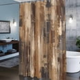 thumbnail image 6 of Brown Graffiti Art Shower Curtain, Abstract Distressed Ombre Painting Texture Waterproof Shower Curtain Set with 12 Hooks Lightweight Bath Curtains Fabric Bathroom Decor 60x72 Inches, 6 of 9