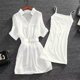 thumbnail image 5 of Women's Dress with Camisole Elegant Style Short Sleeve Sashes Dress for Office Ladies Summer Wear, 5 of 5