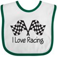 thumbnail image 3 of Inktastic I Love Racing Boys or Girls Baby Bib, 3 of 4