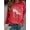 Red, variant on New Fashion Women's Loose Top Autumn and Winter Long Sleeve Round Neck Printed Casual Sweater