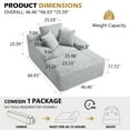 thumbnail image 2 of 67 Inch Oversized Chaise Lounge Chair Indoor,Upholstered Corduroy Boneless Sofa Bed,Modern Deep Seat Sofa Single Sleeper Sofa Chair,Comfy Fluffy Cloud Sofas Couches for Living Room, 2 of 11