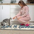 thumbnail image 4 of Christmas Kitchen Rug Set of 2 Non Skid Kitchen Mats for Floor,Let It Snow Holiday Winter Snowflake Kitchen Floor Mats for Bathroom,Room Door (47x17+30x17in), 4 of 7