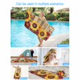 thumbnail image 3 of Butterfly Sunflower Beach Towels Blanket Soft&Absorbent Quick Dry Microfiber Live Love Laugh Farmhouse Wood Textured Pool Towels for Swimming ,Yoga, Sports, Gym, Camping,Large 30X60in,, 3 of 8