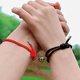 thumbnail image 2 of Pulseras de pareja Colgantes con dijes magnéticos Pulsera de cuerda trenzada con deseos de campanas magnéticas (rojo), 2 of 5