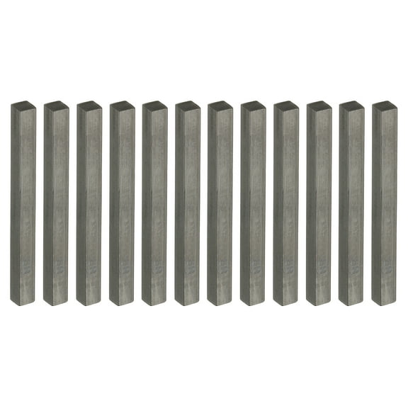 Uxcell Compressed Charcoal Sticks, 12 Pack 6B Grade Art Supplies Sketch Square Stick for Drawing, Black