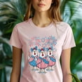 thumbnail image 2 of Patriotic Chicken Squad T-Shirt, Funny Red White Blue Farm Graphic Tee, White, L, 2 of 6