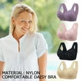 thumbnail image 3 of 1X Bras For Women Charm Daisy Bra Front Snaps Comfortable Coverage 2023 J0B1, 3 of 9
