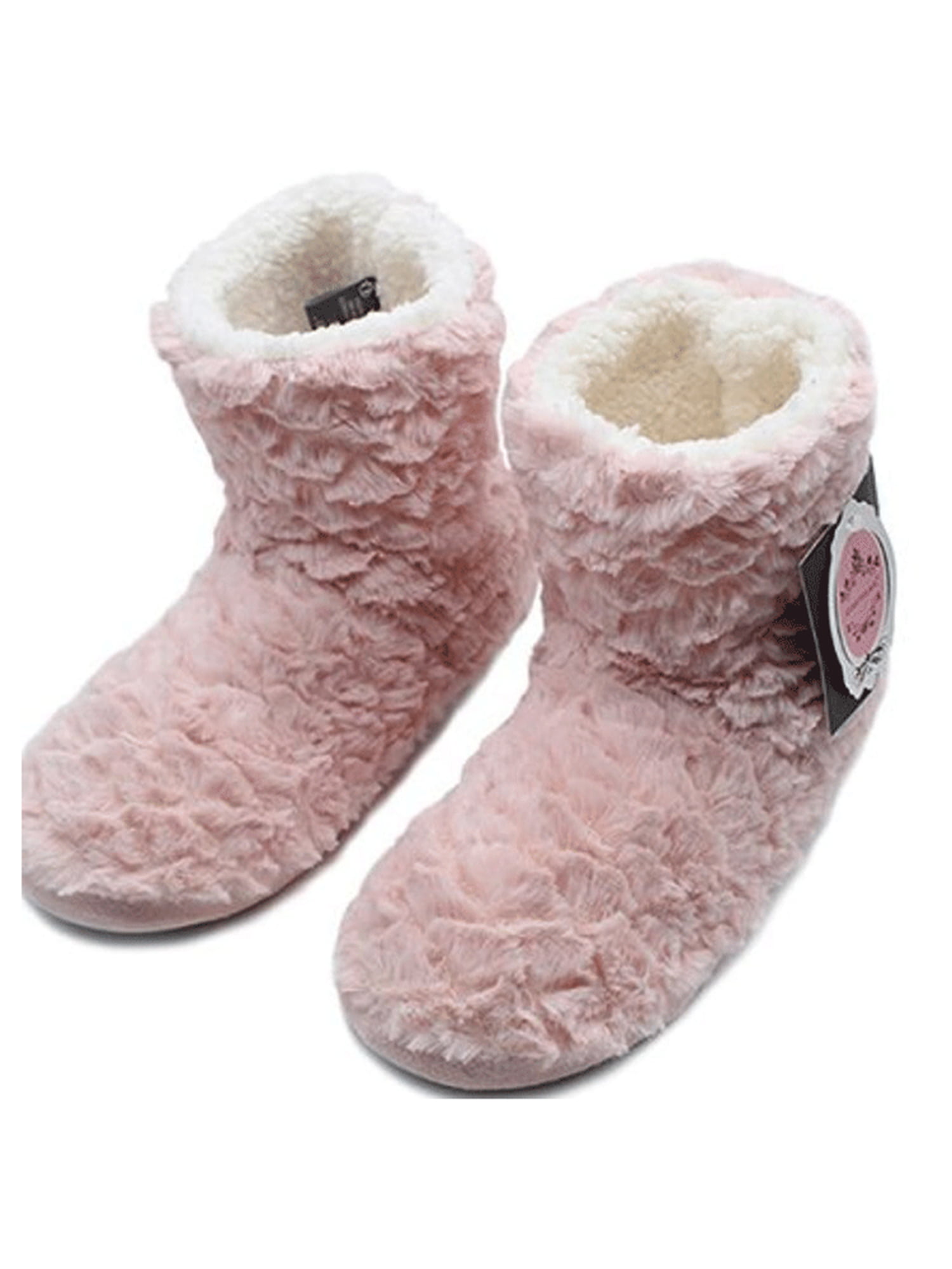 LADIES WOMENS SLIPPERS BOOTS  GIRLS WINTER WARM FUR NEW ANKLE BOOTIE SHOES SIZE 
