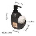 thumbnail image 3 of Retro Design Soap Dispenser With Pump, Refillable Lotion Dispenser For Bathroom Vanity Countertop, Ceramic Shampoo Dispenser For Shower-black-450ml/16oz, 3 of 6