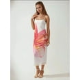thumbnail image 5 of Square Collar Bodycon Dress with Floral Print, 5 of 6