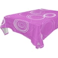thumbnail image 2 of 54x54 Inch Tablecloth Polyester Square Tablecloth for Home Kitchen Dinner Decor Purple Circles and Swirls, 2 of 9