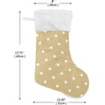 thumbnail image 2 of Coolnut 17.7 Inch Christmas Stockings, 1 PCS Golden Flowers Pattern Presonalized Large Stocking Sock for Family Holiday Xmas Party Decorations, 2 of 7