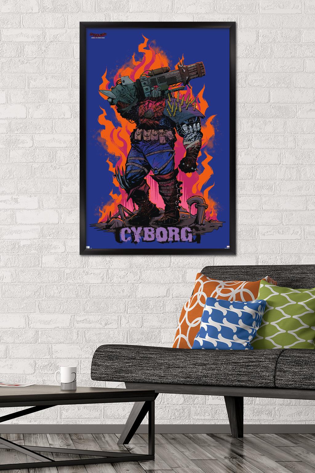 Marvel Spider-Man: Across The Spider-Verse - Cyborg Spider-Woman Wall Poster, 22.375" x 34" Framed