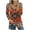 Orange, variant on Long Sleeve Shirts for Women, Fall Womens Tops Women Casual Retro Aztec Print Long Sleeve Ethnic V-Neck Zipper T-Shirts Tops