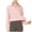 Pink, variant on Quarter Zip Women Cropped Sweatshirt Long Sleeve Crop Top Stand Collar Drawstring Casual Solid Pullover Workout Athletic Running Shirts