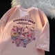 thumbnail image 3 of Camiseta Kawaii Sanrios Anime Hello Kitty Kuromi para niños, camiseta de manga corta de algodón, Top versátil suelto, regalo de verano, 3 of 4