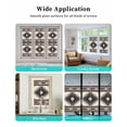 thumbnail image 6 of Window Privacy Film Brown Boho Stained Glass Window Film Decorative Sun Block Window Cover Vintage Rustic Southwest Aztec Geometric Window Clings Static Adhesive Sticker for Bathroom 17.7"x78.7", 6 of 7