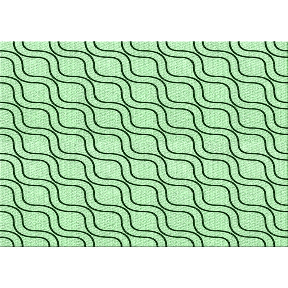 Ahgly Company Machine Washable Indoor Rectangle Transitional Mint Green Area Rugs, 2' x 3'